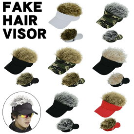 FAKE HAIR VISOR/フェイクヘアーバイザーLITE B-9 ゴルフ サンバイザー おもしろヘアーバイザー ヘアバイザー