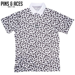 PINS&ACES/ピンズ&エーススノーレオパード ポロ Snow Leopard PA2PLSLPポロシャツ ゴルフウェア ウエア メンズ 半袖 メンズ おしゃれ【送料無料】