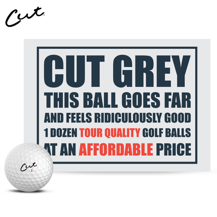 楽天市場】【公認球】CUT GOLF/カットゴルフCUT GREY カットグレー ゴルフボールCUTGY01 3ピース構造 1ダース(12球入) : HTCゴルフ 楽天市場】【公認球】CUT GOLF/カットゴルフCUT GREY カットグレー ゴルフボールCUTGY01 3ピース構造 1ダース(12球入) : HTCゴルフ