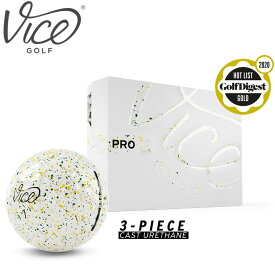 【公認球】VICE GOLF/ヴァイスゴルフプロ ゴルフボール ドリップ イエロー&グリーン VGPSGB01DYG3ピース構造 PRO DRIP YELLOW & GREEN バイスゴルフUSGA / R＆A 公認球 1ダース 12球入り ペイントボール【送料無料】