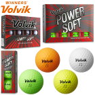 【Volvik/ボルビック】 POWER SOFT パワーソフト ゴルフボール 1ダース (12球入) volvik-ps ゴルフボール ビビットカラー 光沢ボール (HTCゴルフ ホクシン交易）