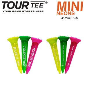 TOUR TEE MINI NEONS 45mm 6�{�� (�l�I�� �I�����W) �c�A�[�e�B�[ �~�j �l�I�� USGA �O���[�� �s���N �C�G���[ ���[���K�� �S���t �e�B�[ �S���t �{�[�� �e�B�[ �e�B�[ �S���t ���[���֑Ή�