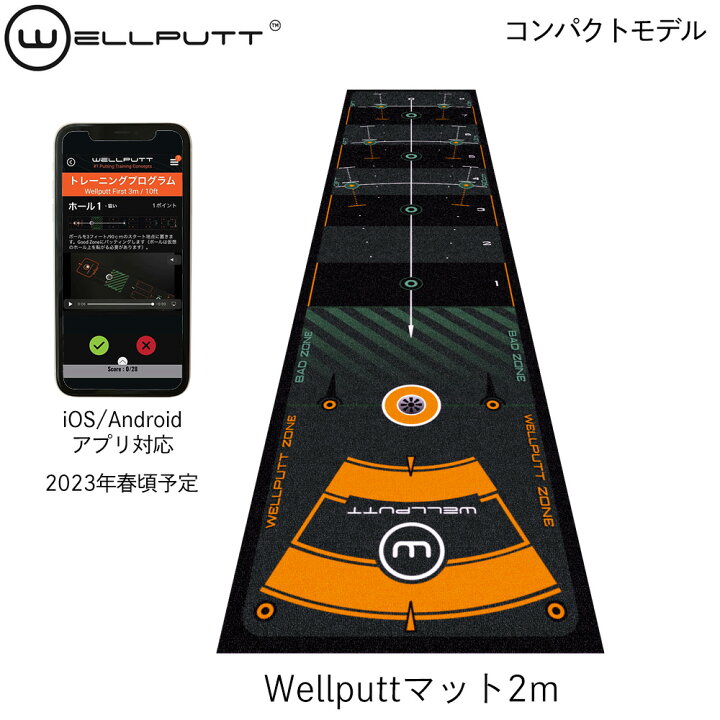 楽天市場】【日本正規品】Wellputt/ウェルパットパターマット 2m 
