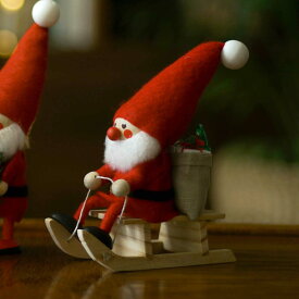 NORDIKA nisse ノルディカ ニッセ 人形 そりに乗ったサンタ サンタ サンタクロース クリスマス オブジェ 飾り 木製 北欧 雑貨 置物 プレゼント ギフト