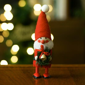 NORDIKA nisse ノルディカ ニッセ 人形 リースを持ったサンタ サンタ サンタクロース クリスマス オブジェ 飾り 木製 北欧 雑貨 置物 プレゼント ギフト