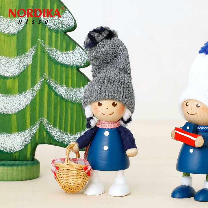 楽天市場】NORDIKA nisse ノルディカ ニッセ 人形 かごを持った青い 