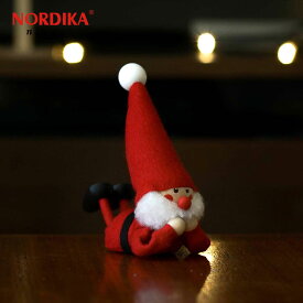 NORDIKA nisse ノルディカ ニッセ 寝転がるサンタ（赤） サンタ サンタクロース クリスマス オブジェ 飾り 木製 北欧 雑貨 置物 プレゼント ギフト NRD120648