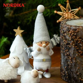 NORDIKA nisse ノルディカ ニッセ スカーフサンタ サンタ サンタクロース クリスマス オブジェ 飾り 木製 北欧 雑貨 置物 プレゼント ギフト NRD120636 インテリア ナチュラル