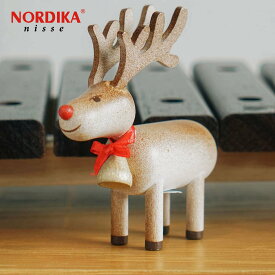 NORDIKA nisse ノルディカ ニッセ 人形 トナカイ ブラウン ベル クリスマス オブジェ 飾り 木製 北欧 雑貨 置物 プレゼント ギフト NRD120720 インテリア ナチュラル