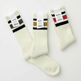 靴下 メンズ decka Quality socks 80’s スケーターソックス メンズ ソックス 日本製 80's Skater Socks クルーソックス ラインソックス バレンタイン プチギフト おしゃれ 日本製
