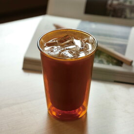 KINTO キントー CAST AMBER ダブルウォールグラス 290ml キャスト アンバー セピア 耐熱ガラス グラス タンブラー ガラスコップ 食洗器対応 電子レンジ対応 二重構造 保温 ガラス製 コップ 保冷 食器 カップ ガラス ビール コーヒー 紅茶 ギフト プレゼント おしゃれ