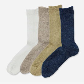 OBSCURE SOCKS W - MUSA オブスキュアソックス ムサ 靴下 レディース 麻 ソックス リネン クルーソックス クルー丈 ミドル丈 ハイソックス