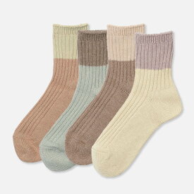 OBSCURE SOCKS W - PRUNUS オブスキュアソックス プラナス 靴下 レディース ローゲージソックス オーガニックコットン ショート丈
