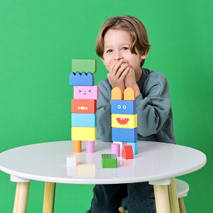 KIKKERLAND キッカーランド Stack & Mix Wooden Building Blocks スタック＆ミックスビルディングブロック 積み木 つみき おもちゃ 玩具 知育玩具 バランスゲーム 木製 こども プレゼント ギフト