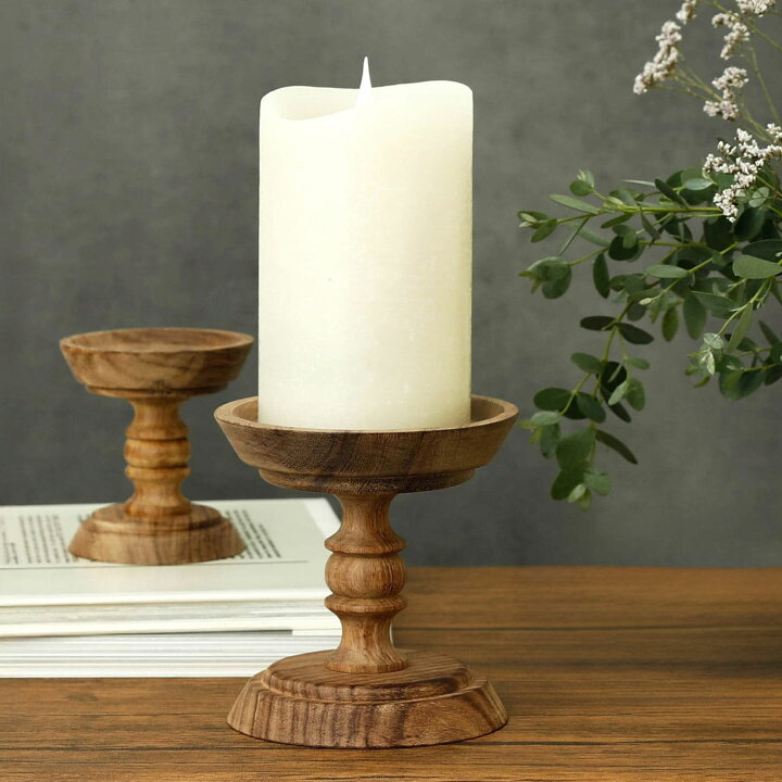 楽天市場】WOOD Candleholder キャンドルスタンドコンポートL 燭台 