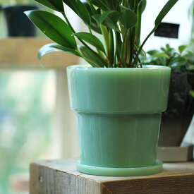 ideaco Milk Glass Planter Pot 4 イデアコ ミルクガラスプランター ポット4 プランター 鉢 植木鉢 4号 ガラス 植物 鉢植え 花 栽培 観葉植物 ガーデニング 屋外 室内 プレゼント ギフト かわいい おしゃれ ガーデニング