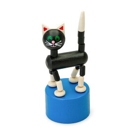DETOA WOODEN PUSH UP TOY BLACK CAT デトア プッシュトイ ブラックキャット 木製 おもちゃ 玩具 こども 子ども ネコ 猫 置物 人形 オブジェ インテリア
