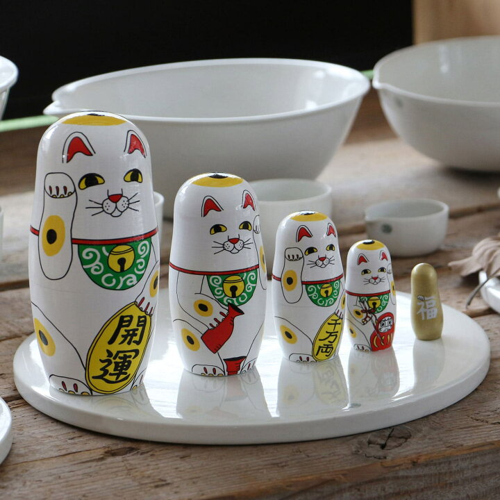 楽天市場】LUCKY CAT ラッキーキャット マトリョーシカ 人形 オブジェ 