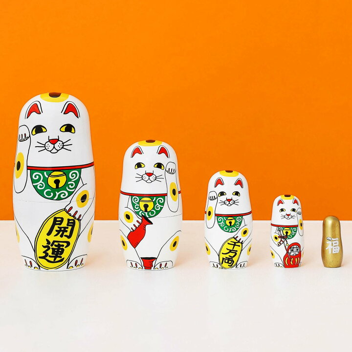 楽天市場】LUCKY CAT ラッキーキャット マトリョーシカ 人形 オブジェ 