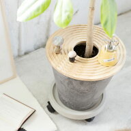 amabro WOOD CIRCLE TRAY アマブロ ウッドサークルトレイ 木製 トレー 丸型 プランターカバー 小物置き …