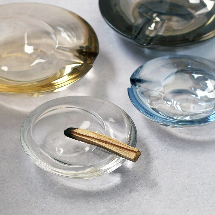 楽天市場】GLASS ASHTRAY グラスアッシュトレイ（S） ガラス お香立て 