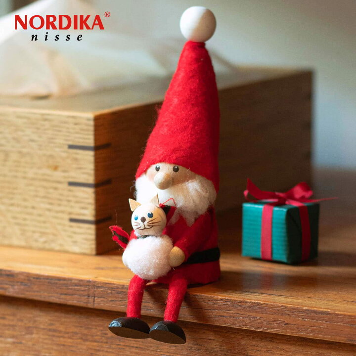 楽天市場】NORDIKA nisse ノルディカ ニッセ ネコを抱えたサンタ 