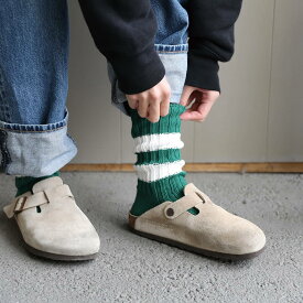 OBSCURE SOCKS W - MAGNOLIA オブスキュアソックス マグノリア 靴下 レディース ローゲージソックス コットン ソックス クルーソックス 無地 ボーダー