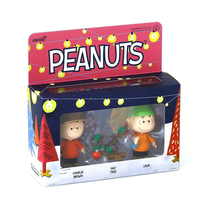 楽天市場】Super7 Peanuts ReAction Figures Wave 06 - Holiday Box 