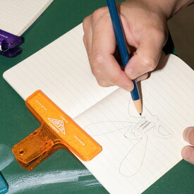 Penco ペンコ Plastic Clip Glitter プラクリップ グリッター クリップ 透明 シルバー ラメ 紙挟み 袋留め 教科書クリップ ブッククリップ