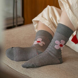 OBSCURE SOCKS オブスキュアソックス W HELIANTHUS（レディース） 靴下 ソックス レディース 23-25cm 日本製 ジャガード織 花柄 プレゼント ギフト
