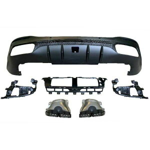 MercedesBenz X167 GLS63仕様 ディフューザー&マフラーカッターセット ブラック