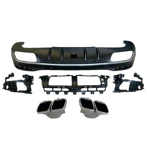 MercedesBenz X167 GLS63仕様 ディフューザー/シルバー&マフラーカッター/クロームSET メルセデスベンツ 社外品 GLSクラス