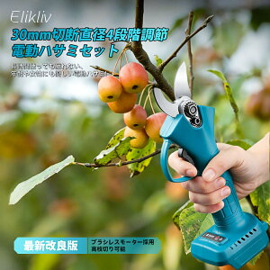 Elikliv �d���n�T�~ �[�d������΂��� �}�؂�d���͂��� 4�i�K�J�� ���� �u���V���X���[�^�[�̗p ���}�؂�̉����|�[���Ɛڑ��\�d������΂��� �p�x�����\ �J����30mm �^�ԁFE30