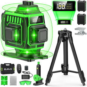 Elikliv ���[�U�[�n�o���� �O���[�����[�U�[ 4×360° 16���C�� �t�����C�� ������ �d�ʕ\��LCD�t�� ���P�x �����x �����␳ ���^ �y�� �����Ή� �����R������Ή� 360°��]�����x�[�X���O�r�E��