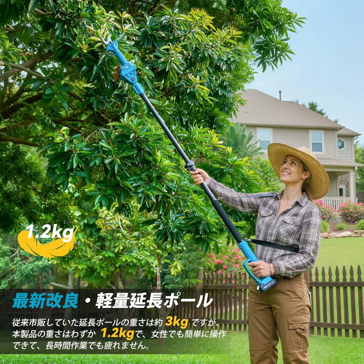 楽天市場】【1セット8役 軽量化】SEESII 高枝切り 電動チェーンソー 
