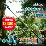 ＼スーパーSALE！ バッテリー2個付きで 13300円‼★楽天1位 高評価／SEESII 高枝 チェーンソー 高枝切り…