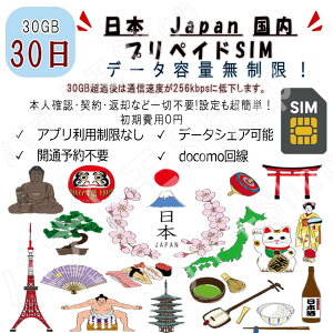 { Japan f[^ʐMSIMJ[h 30GBp 30 Docomo vyChSIM 4G LTE f[^p COo COs Znq COo COs Znq COo COs Znq ꎞA s Z
