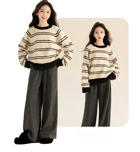 秋冬 送料無料 トップス 長袖tシャツ+ガウチョパンツ 上下セット 女の子 キッズ スポーツウェア セットアップ 入学式 子ども服 可愛い 通学 卒業式 ゆったり カジュアル 学園風 2点セット ス