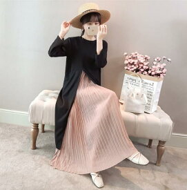 楽天市場 重ね着風 着丈 スカート ワンピース ドレス ロング丈 マキシ丈 ワンピース レディースファッション の通販