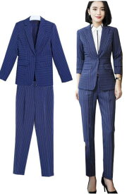 楽天市場 青 パンツスーツ スーツ セットアップ レディースファッションの通販