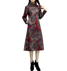 楽天市場 花柄ハイネックワンピースの通販