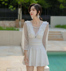 送料無料 超可愛い★水着 お呼ばれ 30代 20代 着痩せ ビキニ タンキニ 体型カバー スカート 長袖ワンピース 水着 ハイウエスト レディース 温泉 シンプル セクシー 夏 小胸 ミズギ プール パッ