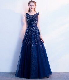 楽天市場 イブニングドレス ネイビーの通販