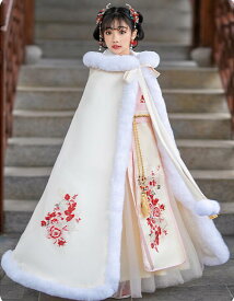 超可愛い チャイナ服 キッズ 子供服 女の子 中華服 フォーマル マキシ丈ワンピース ピアノ 発表会 イベント プリンセス チャイナドレス 森ガール 演出 卒業式 三五七 入学式 ジュニア 子ども 秋春冬 長袖ワンピース+マキシ丈コート ロング丈 コスチューム 暖か 花柄110~160cm