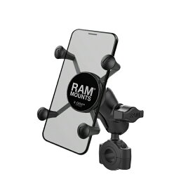 【1000円OFFクーポンあり】 ラムマウント 標準サイズ スマホ Xグリップ マウントセット ハンドルバー φ 19 ～ 25.4mm ショートアーム 1インチ ボール 対応 Bサイズ RAM-B-408-75-1-A-UN7U RAM MOUNTS iPhone 15 Pro バイク 自転車