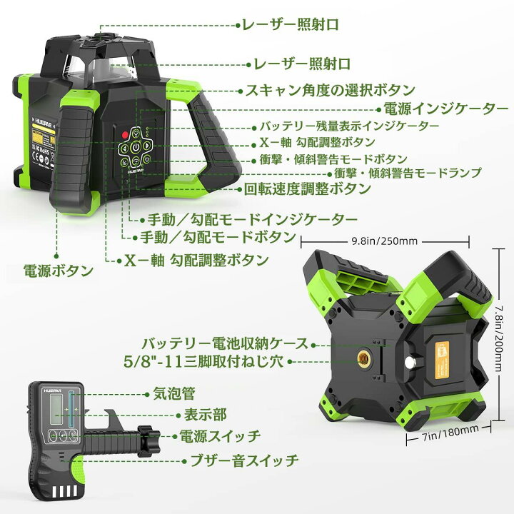 楽天市場】☆7日間無料体験☆Huepar ローテーティングレーザー 