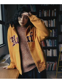 NOBLE FULL ZIP FLEECE HOODIE/ HUF ハフ ジップパーカー HUF ハフ トップス パーカー・フーディー ブラック グレー オレンジ【送料無料】[Rakuten Fashion]