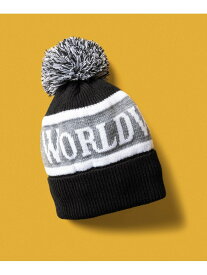 HUF WORLDWIDE POMPOM BEANIE/ HUF ハフ ビーニー ニット帽 HUF ハフ 帽子 ニット帽・ビーニー ブラック ネイビー【送料無料】[Rakuten Fashion]