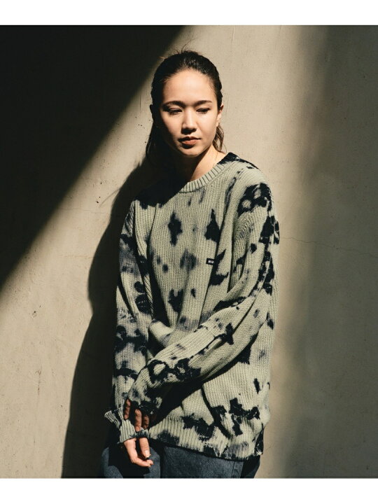 楽天市場】BAR LOGO TIE-DYE CREW SWEATER HUF ハフ トップス ニット 