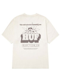 GROW HEMP S/S TEE HUF ハフ Tシャツ HUF ハフ トップス カットソー・Tシャツ ブラック ベージュ【送料無料】[Rakuten Fashion]